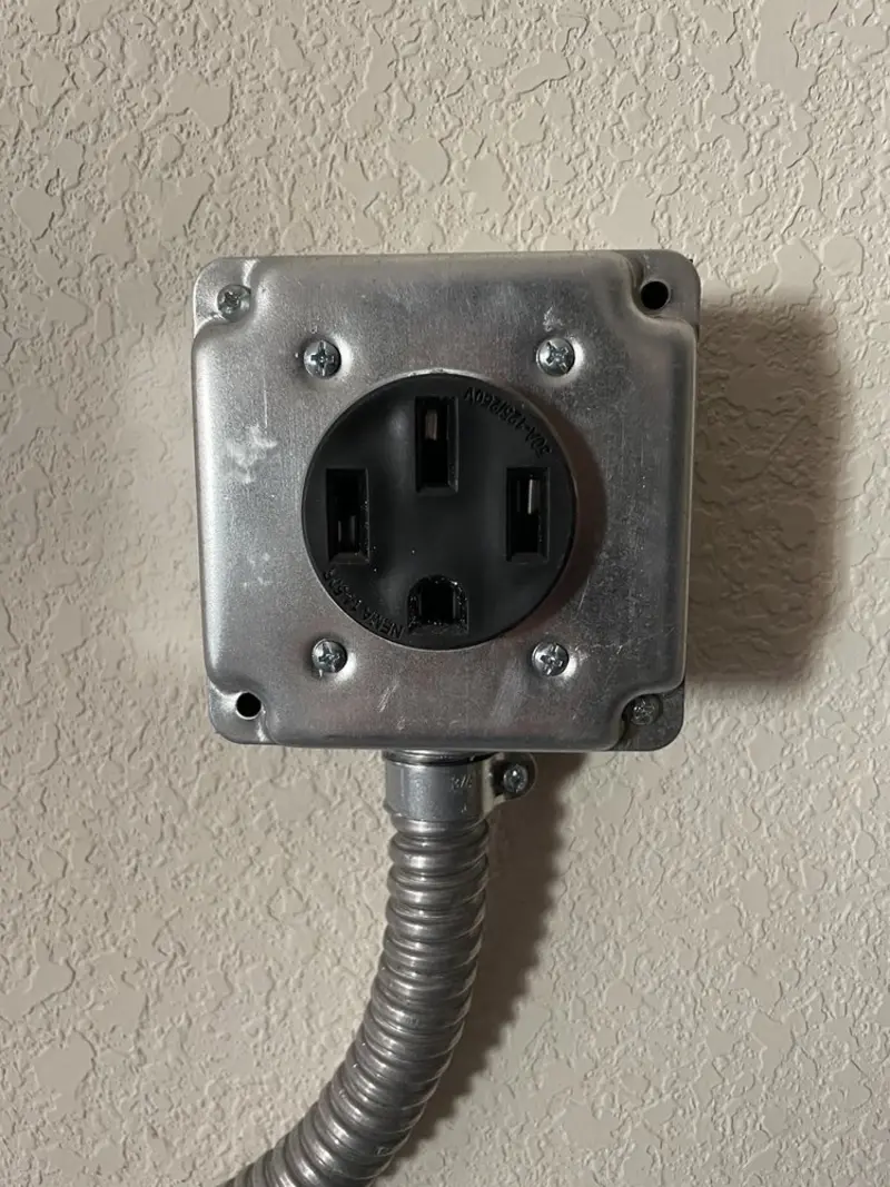 NEMA 14-50 outlet installed for Electrical Panel Upgrade in Sandston