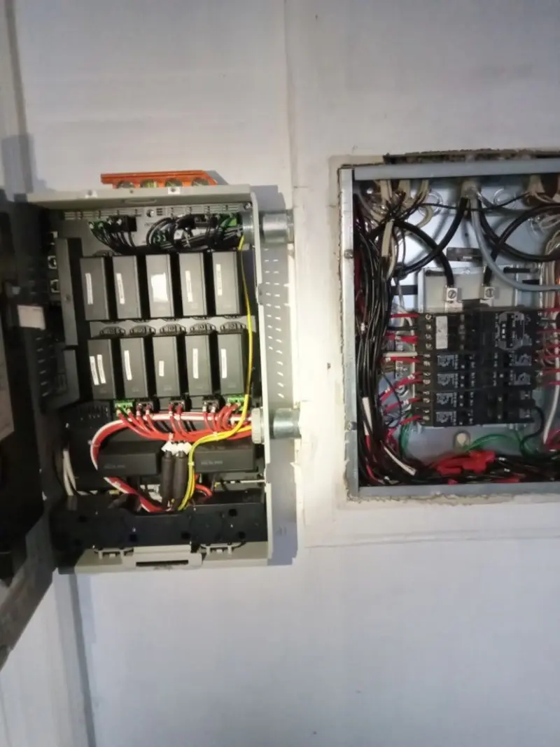 Electrical panel upgrade completed for Security Camera Wiring in Sandston